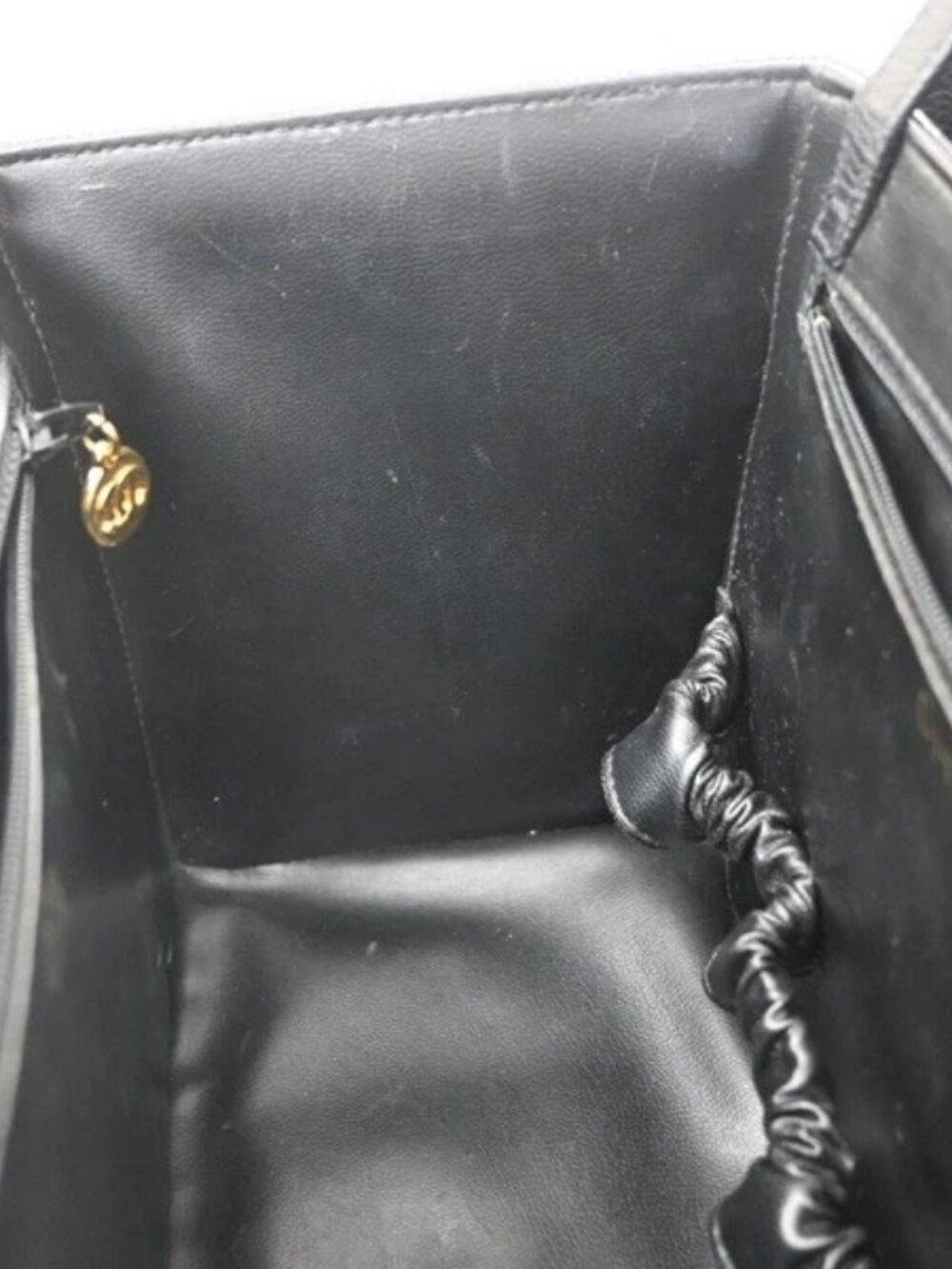 CHANEL CC Logo 2Way Vanity Bag Box Grained Calfskin Leather BK Vintage - Picture 15 of 16